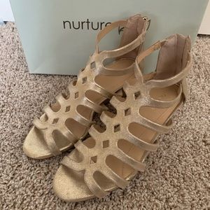 Nurture Thena warm gold sandal.